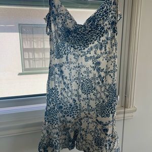 Free people blue floral cover up summer dress
